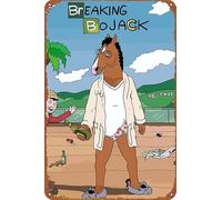 ZTLLFV Poster vintage a tema anime Bojack The Horseman, per casa, giardino, bar, ristorante, caffetteria, ufficio, negozio e club, decorazione creativa da parete retrò, 30,5 x 20,3 cm, targa in latta