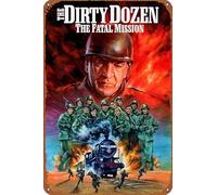 ZTLLFV Targa vintage in latta con scritta "The Dirty Dozen: The Fatal Mission", per casa, giardino, bar, ristorante, caffetteria, ufficio, negozio e club, decorazione creativa da parete, 30,5 x 20,3