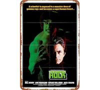 ZTLLFV The Incredible Hulk poster Targa in metallo stagno retrò decorazione da parete per casa, strada, cancello, bar, club