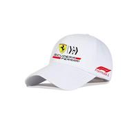 ZTLQ Cappello da Baseball per Auto per Ferrari,Cotone Baseball cap Cappello da Baseball da Uomo Cappellino Regolabile Cappellino da Baseball Accessori,White