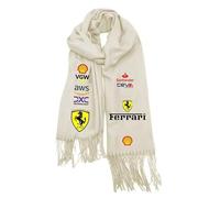 ZTLQ Scialle Sciarpa per Ferrari Daytona Sp3 California Amalfi, Sciarpe Classiche Lunghe con Nappine Calde per l'inverno e la Primavera, Regali aziendali,Beige3