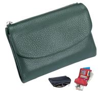 ZTMHRG Unisex Pebble Leather Wallet, RFID Blocking Small Bifold with Coin Pocket, Card Slots & Bill Compartment, Compact Pebble Grain Wallet for Men & Women(Blue)