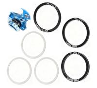 Ztolbriy Set di 6 Guarnizioni per Cuscinetti Interni per Bicicletta - 24mm Manovella Distanziatori Inferiori con Rondelle per BB86/91/92/BB30/PF30, Alluminio e Acciaio Inox per Prestazioni Ottimali