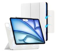 ZtotopCases Custodia per iPad Air 13 Pollici 2024 & iPad Pro 12,9 2022/2021/2020,Custodia Protettiva con Supporto Magnetico Potente, Ultra Sottile, Leggera, Pieghevole con Auto Sveglia/Sonno,Bianco