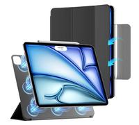 ZtotopCases Custodia per iPad Air 13 Pollici 2025/2024(M3/M2) & iPad Pro 12,9 2022/2021/2020,Custodia Protettiva con Supporto Magnetico Potente, Ultra Sottile,con Auto Sveglia/Sonno,Nero