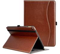 ZtotopCases Custodia per iPad Air 2/Air 1/iPad 9,7" 2018/2017 (5a/6a generazione), custodia in pelle PU di alta qualità per iPad, slot per schede documenti, Smart Cover Auto Wake/Sleep, Marrone
