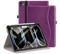 ZtotopCases Custodia per iPad Pro 13 Pollice 2024(7a Generazione), Cover in Pelle PU Premium con Tasche,Funzione Sleep/Wake Automatica per iPad Pro 13 Pollice,Viola