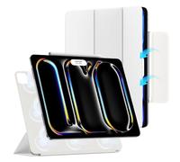 ZtotopCases Custodia per iPad Pro 13 Pollici 2024, Custodia Protettiva con Supporto Magnetico Potente, Ultra Sottile, Leggera, Pieghevole con Auto Sveglia/Sonno, Bianco