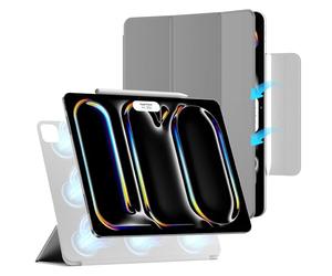 ZtotopCases Custodia per iPad Pro 13 Pollici 2024, Custodia Protettiva con Supporto Magnetico Potente, Ultra Sottile, Leggera, Pieghevole con Auto Sveglia/Sonno,Grigio