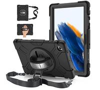 ZtotopCases Custodia per Samsung Galaxy Tab A8 10.5" 2021, Portatile Supporto Girevole a 360 Gradi e Copertura Protettiva Completa Antiurto a Doppio Strato con Tracolla per Galaxy Tab A8 2021, Nero