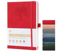 ztowoto Foderato Quaderni A5 Copertina Rigida, Pelle PU Spesso Quaderno Per Scrivere 8.3 X 5.8,192 Fogli Notebook A5 Con Passante Per Penna, Legame Elastico, Journal Per Lavoro, Studio (Rosso)
