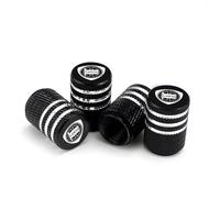 ztpato 4 Pezzi Tappi Valvole Auto,per Lancia ypsilon Delta Nera thema Phedra Valvola a Prova di Perdita Foca Auto Pneumatici Valvole Decorare Accessori,A-Black