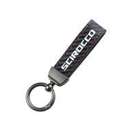 ztpato Auto Portachiavi,per Scirocco Rocco R32 R36 Fibra di Carbonio Portachiavi Logo Resistente Portachiavi Multifunzione Personalizzato Regali,Red