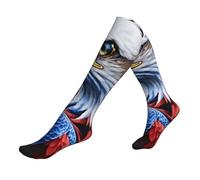 ZTPOWQA American Bald Eagle Print Travel Running Socks Per Uomini E Donne Calzini Atletici Per Atleti E Voli Lunghi, 1 nero, Taglia unica