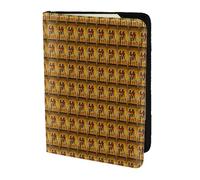 ZTPOWQA Antico Egitto Tribe Series Stampa Uomo Donna Passaporto Documento di Viaggio Elegante Portafoglio Sicuro Custodia In Pelle Accessorio, Nero , taglia unica