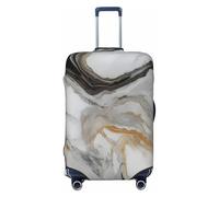 ZTPOWQA Astratto Marmo Pietra Stampa Lavabile Valigia Copertura Personalizzata Bagagli Protector Viaggio Elastico Anti Graffio, Nero , M