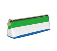 ZTPOWQA Astuccio con stampa bandiera della Sierra Leone, grande capacità, borsa organizer per la scuola e tutti i giorni