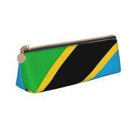 ZTPOWQA Astuccio con stampa bandiera della Tanzania per adolescenti, grande capacità, borsa organizer per la scuola e tutti i giorni