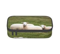 ZTPOWQA Astuccio con stampa di agnelli e pecore, funzionale, elegante, per adolescenti, ragazze, adulti, scuola, università, uso quotidiano