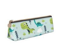 ZTPOWQA Astuccio con stampa di dinosauri per adolescenti, grande capacità, borsa organizer per la scuola e tutti i giorni