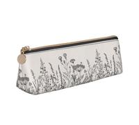 ZTPOWQA Astuccio con stampa di erbe floreali botaniche per adolescenti, grande capacità, borsa organizer per la scuola e tutti i giorni