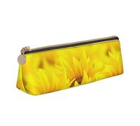 ZTPOWQA Astuccio con stampa di girasoli gialli per adolescenti, grande capacità, borsa organizer per la scuola e tutti i giorni