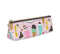 ZTPOWQA Astuccio con stampa gelato dolce per adolescenti, grande capacità, borsa organizer per la scuola e tutti i giorni