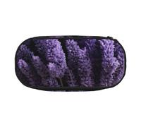 ZTPOWQA Astuccio funzionale con stampa bouquet di lavanda, per scuola, viaggi, ufficio, uso pratico, Nero , Taglia unica, Organizer per borse