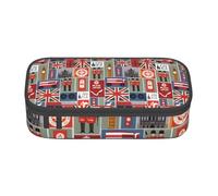 ZTPOWQA Astuccio funzionale elegante con stampa di simboli dell'Inghilterra, per adolescenti, ragazze, adulti, scuola, università, uso quotidiano