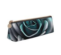 ZTPOWQA Astuccio per matite con stampa floreale rosa grigio foglia di tè grande capacità borsa organizer scuola quotidiano essenziale