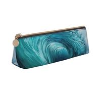 ZTPOWQA Astuccio per ragazzi con stampa di onde dell'oceano grande capacità borsa organizer per scuola necessità quotidiane