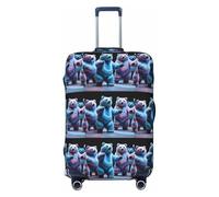 ZTPOWQA Bear Dancing Tie Dye Stampa Lavabile Valigie Copertura Personalizzata Bagagli Protector Viaggio Elastico Anti Graffio, Nero , M