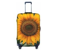 ZTPOWQA Bella Stampa Girasole Copertura Dei Bagagli Da Viaggio Decorativa Nascosto Cerniera Valigia Anti Graffio Antipolvere, bianco, L