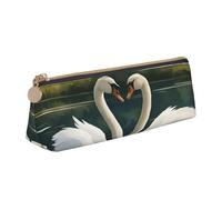 ZTPOWQA Bellissimo astuccio con stampa di cigni bianchi sul lago per adolescenti, grande capacità, borsa organizer per la scuola e tutti i giorni