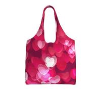 ZTPOWQA Borsa a tracolla in tela extra large con stampa cuore amore San Valentino borse a tracolla ecologiche shopping viaggio borsa quotidiana