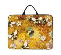 ZTPOWQA Borsa portatile impermeabile del computer portatile del manicotto della stampa di volo dell'ape per il business di viaggio dell'ufficio