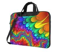 ZTPOWQA Borse monospalla portatili alla moda della borsa del computer portatile della stampa di colore brillante per il pendolarismo quotidiano, Nero , 15.6 inch