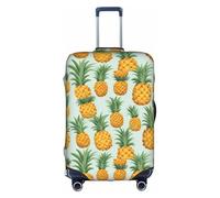 ZTPOWQA Carino Ananas Stampa Decorativo Viaggio Bagagli Copertura Nascosto Cerniera Valigia Anti Graffio Antipolvere, bianco, L
