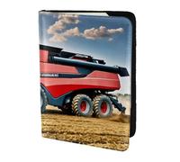 ZTPOWQA Company Farm Tractor Stampa Uomo Donna Passaporto Viaggio Documento Elegante Portafoglio Sicuro Custodia in Pelle Accessorio, Nero , taglia unica