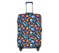 ZTPOWQA Copertura decorativa per bagagli da viaggio con stampa di vita marina subacquea con cerniera nascosta valigie antigraffio antipolvere, bianco, M