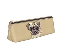 ZTPOWQA Divertente astuccio con stampa di cuccioli di carlino, per adolescenti, grande capacità, borsa organizer per la scuola e tutti i giorni