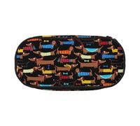 ZTPOWQA I Love My Dog - Astuccio funzionale con stampa bassotti per scuola, viaggi, ufficio, uso pratico, Nero , Taglia unica, Organizer per borse