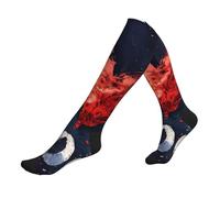 ZTPOWQA I Love You Words With Hearts Print Travel Running Socks per uomini e donne calzini sportivi per atleti e lunghi voli, 2 Nero-2, Taglia unica