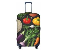ZTPOWQA Introduzione di varie Verdure Stampa Decorativa Copertura Dei Bagagli Da Viaggio Nascosto Della Chiusura Lampo Anti Graffio Antipolvere, bianco, L