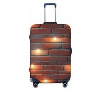 ZTPOWQA Lights hit The Brick Wall Print Lavabile Valigie Copertura Personalizzata Bagagli Protector Viaggio Elastico Anti Graffio, Nero , S