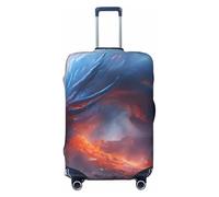 ZTPOWQA Magico Drago Stampa Lavabile Valigia Copertura Personalizzata Bagagli Protector Viaggio Elastico Anti Graffio, Nero , M