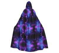 ZTPOWQA Mantello con cappuccio 185 con stampa di galassia e stelle dell'universo per Halloween e cosplay