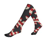 ZTPOWQA Patriotic Lake Print Travel Running Socks per uomini e donne calzini sportivi per atleti e lunghi voli, 1 nero, Taglia unica