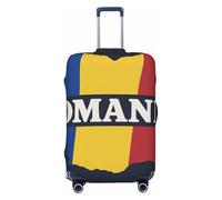 ZTPOWQA Romania Mappa Stampa Lavabile Valigia Copertura Personalizzata Bagagli Protector Viaggio Elastico Anti Graffio, Nero , S
