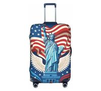 ZTPOWQA Statua della Libertà Stampa Decorativa Viaggio Bagagli Copertura Nascosto Cerniera Valigie Anti Graffio Antipolvere, bianco, XL